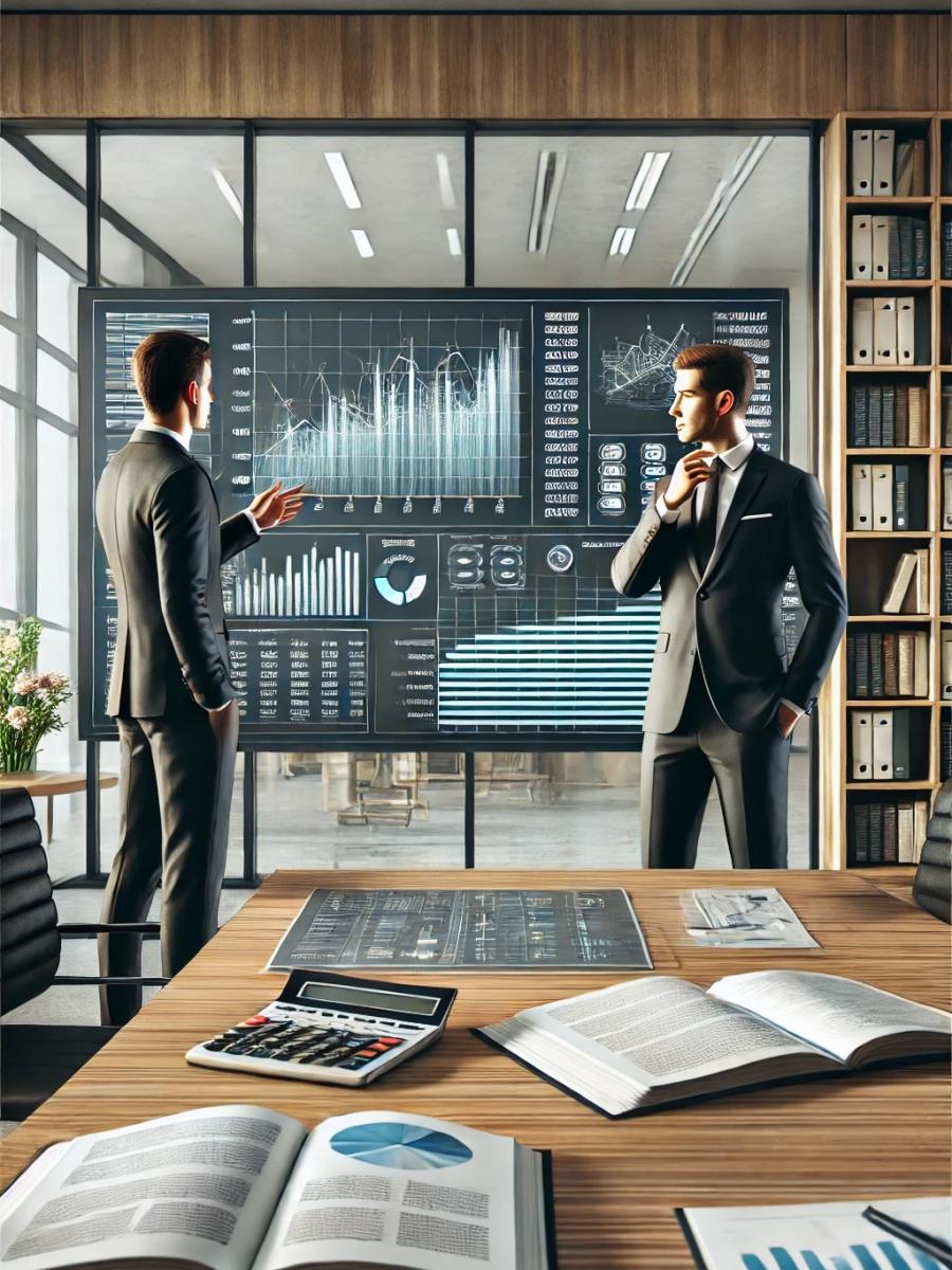 DALLE-2024-08-02-121416---A-realistic-vertical-rectangular-image-showing-two-men-in-suits-standing-and-discussing-in-front-of-a-large-financial-dashboard-with-charts-and-graphsjpg.png